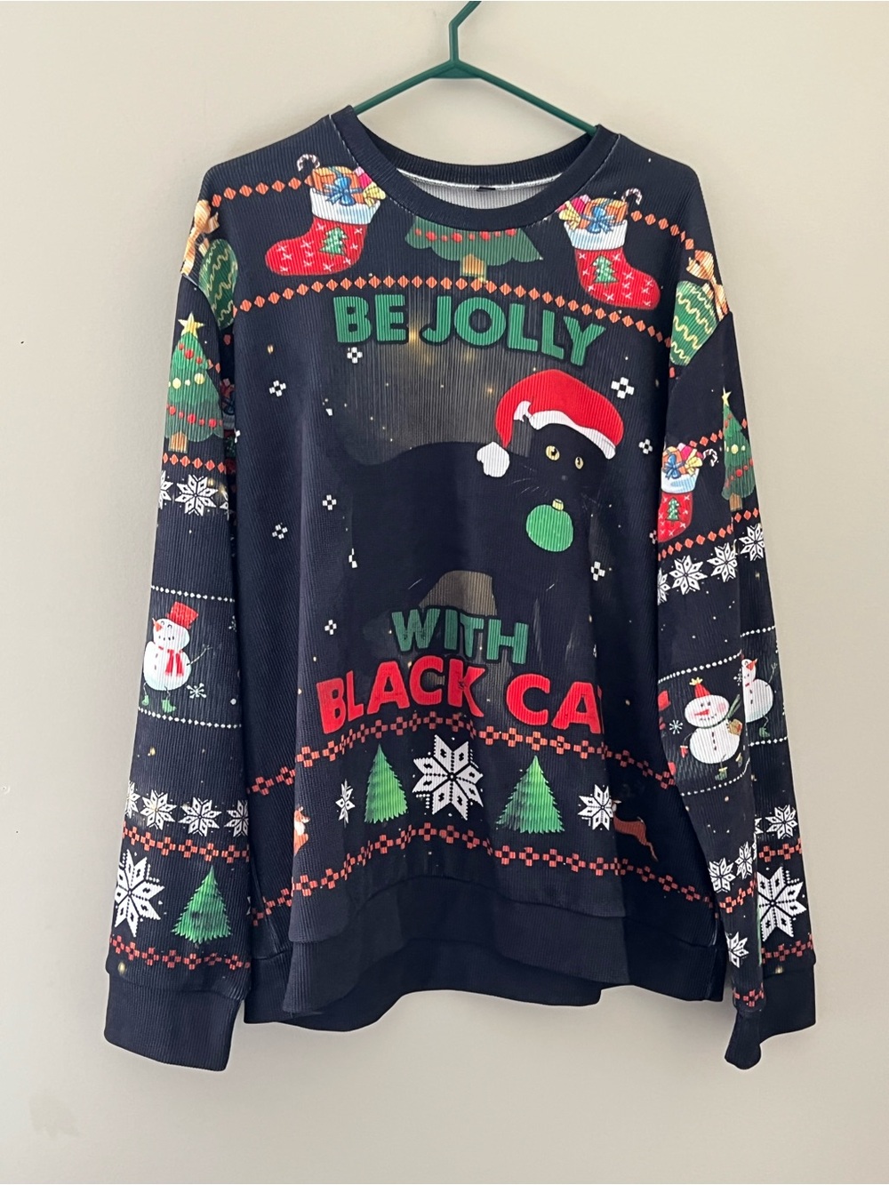“Be Jolly With Black Cat” Christmas ugly sweatshirt